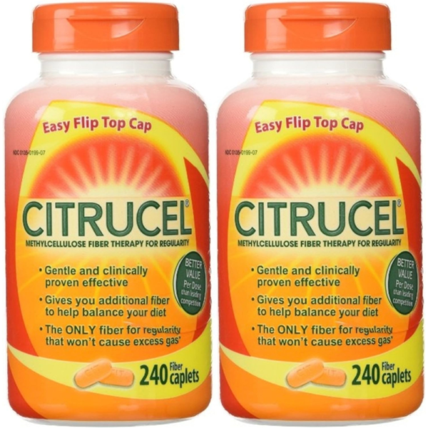 Citrucel Fiber Therapy, 240 Fiber Caplets (2 Pack)