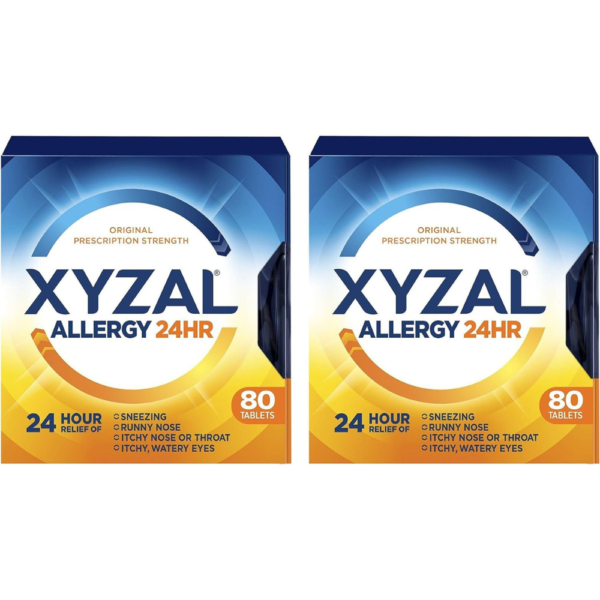 Xyzal Allergy Tablet, 80 Count, 2 Pack