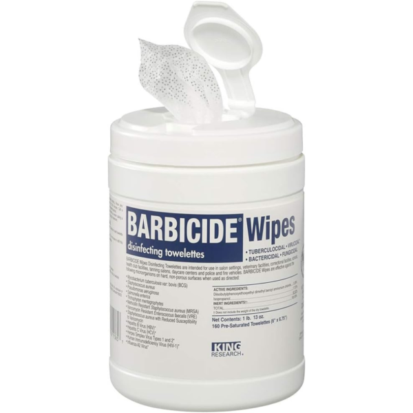 Barbicide Wipes, White, 160 Count