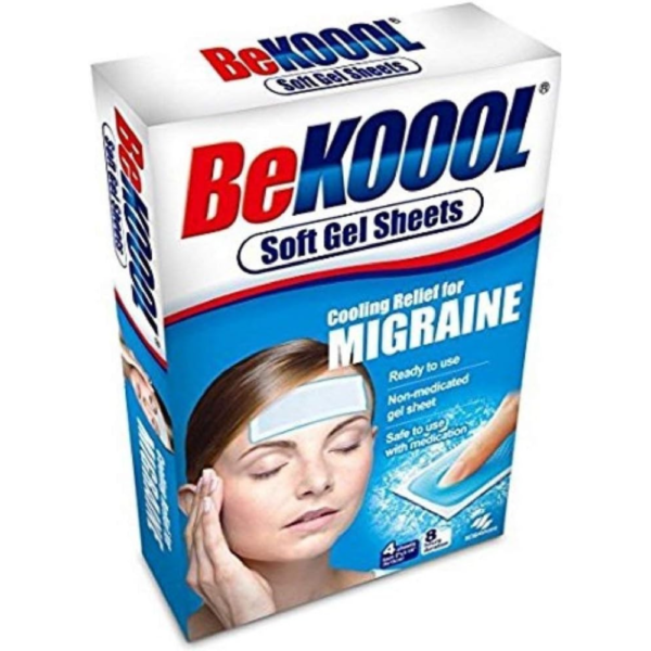 BeKoool Cooling Relief For Migraine Soft Gel Sheets 4 Each (Pack of 9)
