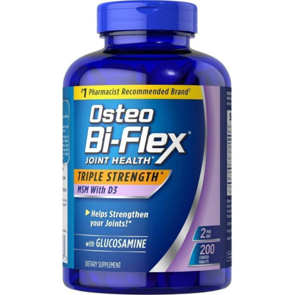 Osteo Bi Flex Supplement Glucosmine 1500 Mg Vitamin D 1000IU (200Count), 200Count 1 Pack