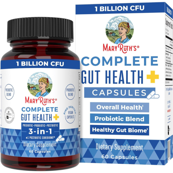 MaryRuth's 3-in-1 Probiotics for Complete Gut Health | Gut Health Supplement for Women & Men | Probiotic for Digestion & Immune Support | 50 Billion CFU | 30 Count