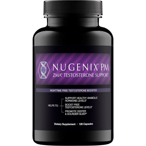 Nugenix PM ZMA - Nighttime Free Testosterone Booster and Sleep Support, 120 Count