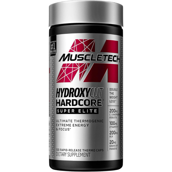 Weight Loss Pills for Women & Men MuscleTech Hydroxycut Hardcore Super Elite Weight Loss Supplement Pills Energy Pills Metabolism Booster for Weight Loss Intense Focus + Sensory120 Pills