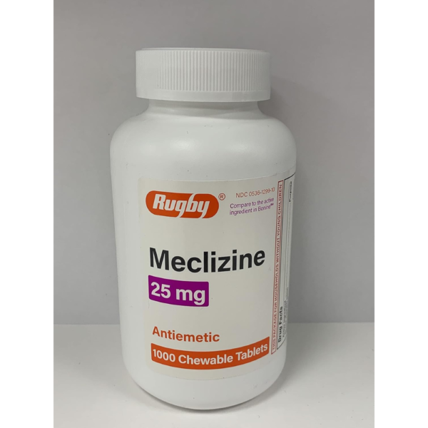 Meclizine Chewable Tablets - 25mg - Bottle of 1000