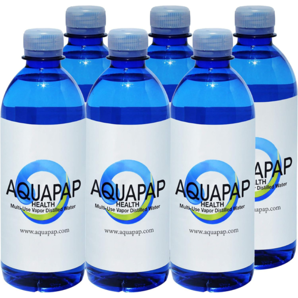 16.9 Ounce 6 Pack Vapor Distilled CPAP Water | 2-3 Nights per Bottle | for Resmed Machines