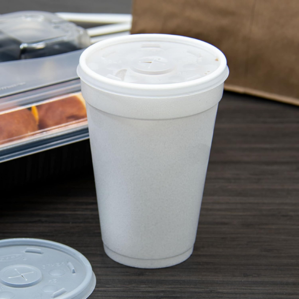 Dart Translucent Straw-Slotted Plastic Lid for Dart 16-Series Foam Cups, 16SL (1,000 Count)