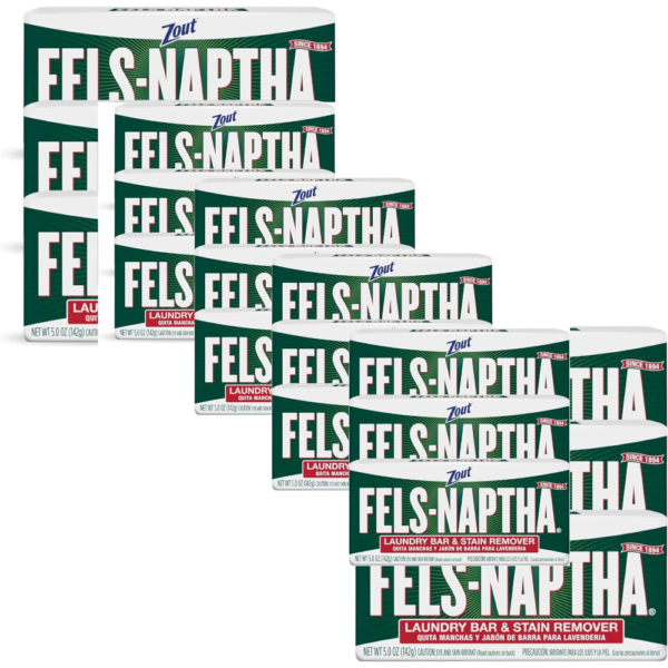 Fels Naptha Laundry Soap (Pack of 12)