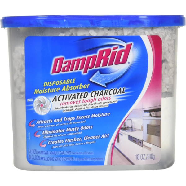 DampRid Moisture Absorber with Activated Charcoal, 18oz (3 Pack)